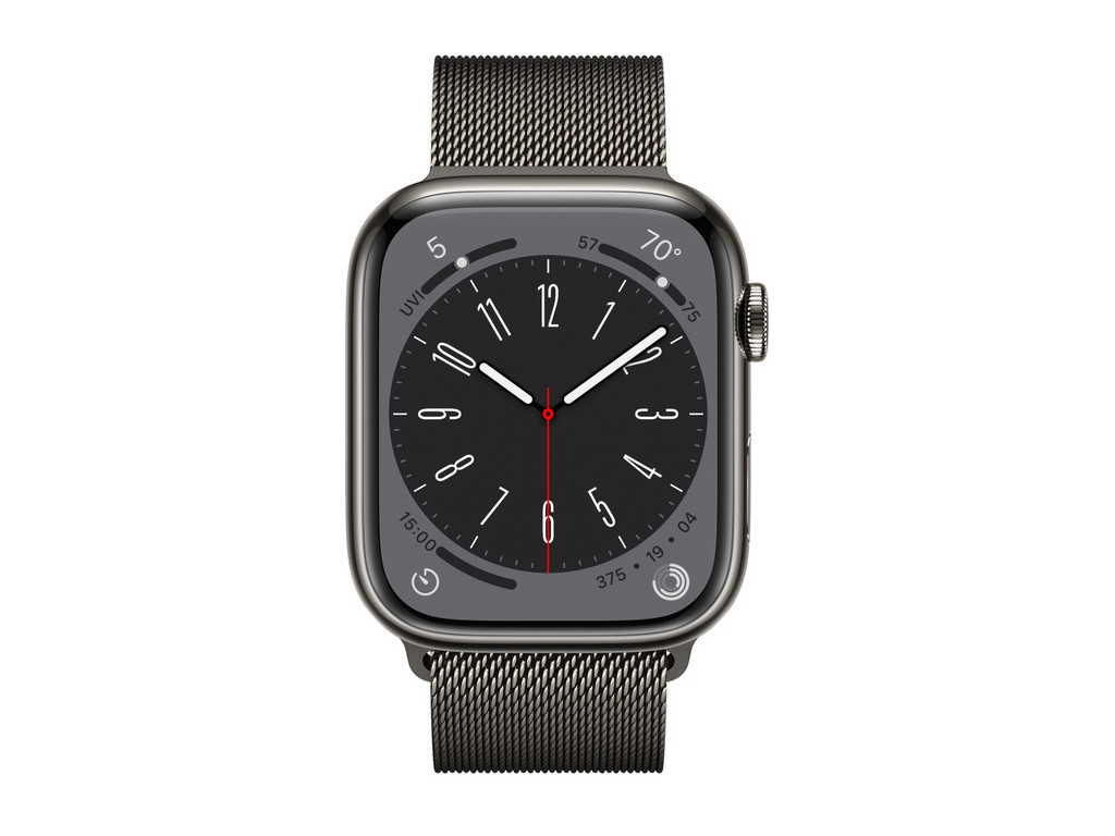 Часовник Apple Watch Series 8 GPS + Cellular 45mm Graphite Stainless Steel Case with Graphite Milanese Loop 20933_1.jpg