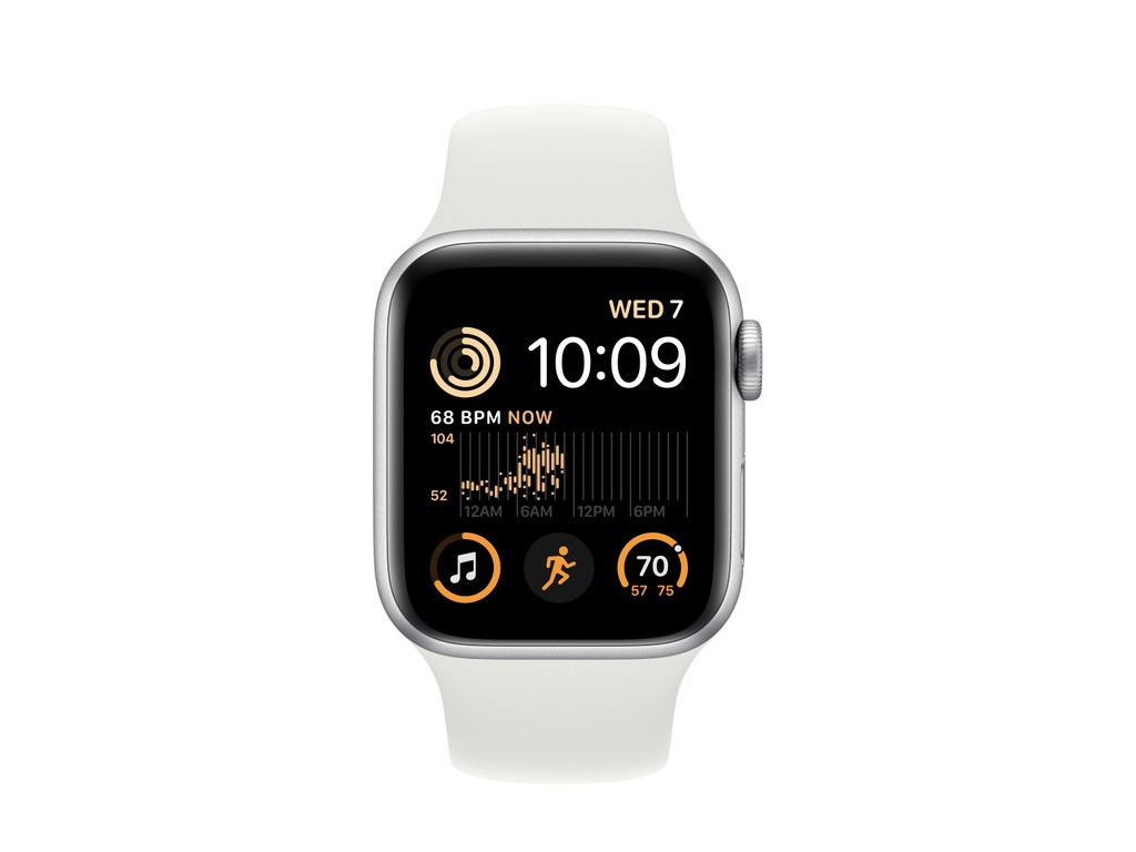Часовник Apple Watch SE2 GPS 40mm Silver Aluminium Case with White Sport Band - Regular 22058_1.jpg