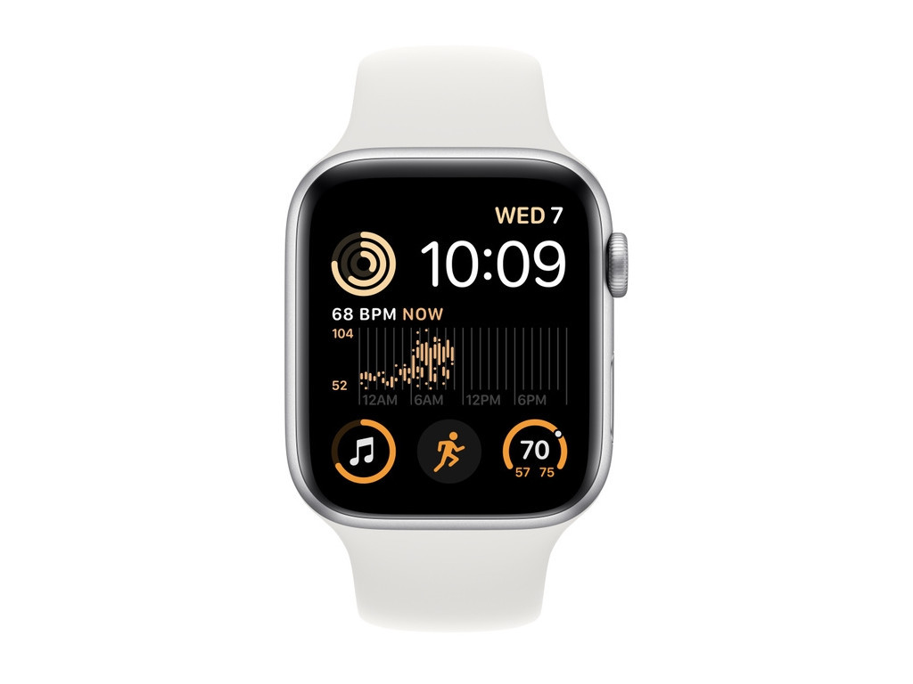 Часовник Apple Watch SE2 GPS 44mm Silver Aluminium Case with White Sport Band - Regular 22061_1.jpg