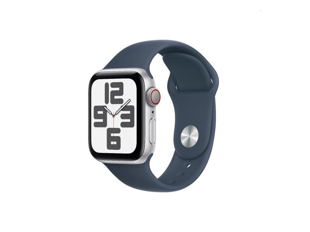 Часовник Apple Watch SE2 v2 Cellular 40mm Silver Alu Case w Storm Blue Sport Band - S/M 25468.jpg