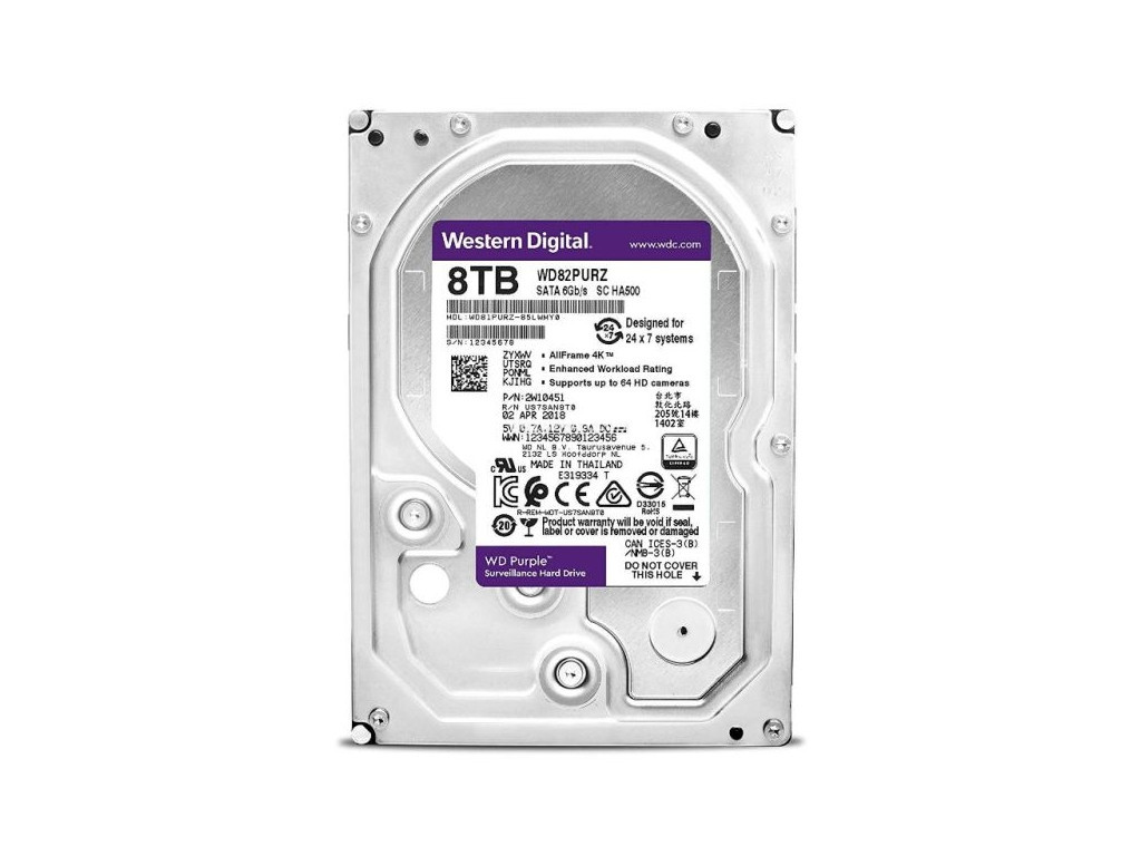Твърд диск Western Digital Purple 8TB 7200rpm 256MB Cache SATA 6.0Gb/s 3.5" Internal Hard Drive 15202.jpg
