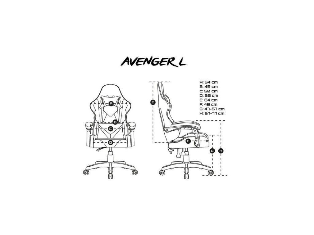 Стол Fury Gaming Chair Avenger L Black-White 16728_29.jpg