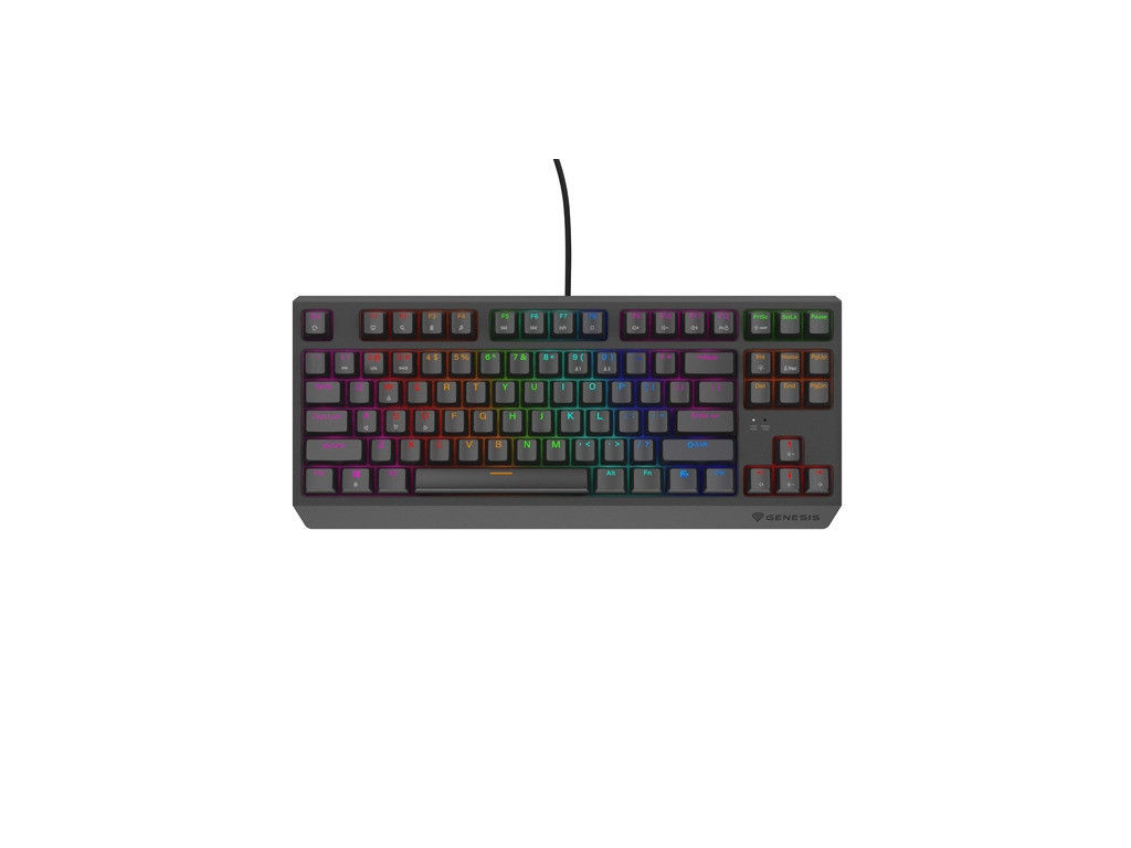 Клавиатура Genesis Gaming Keyboard Thor 230 TKL Lite US Rainbow Mechanical Outemu Red Black Hot Swap 26084.jpg