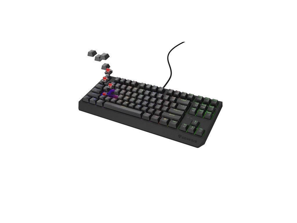 Клавиатура Genesis Gaming Keyboard Thor 230 TKL US RGB Mechanical Outemu Red Black Hot Swap 26085_3.jpg