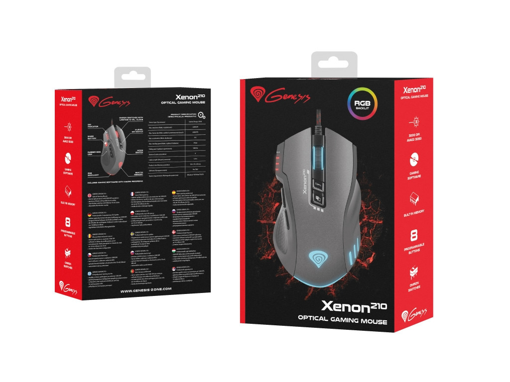 Мишка Genesis Gaming Mouse Xenon 210 Optical 3200Dpi With Software Rgb Illuminated Black 3908_11.jpg
