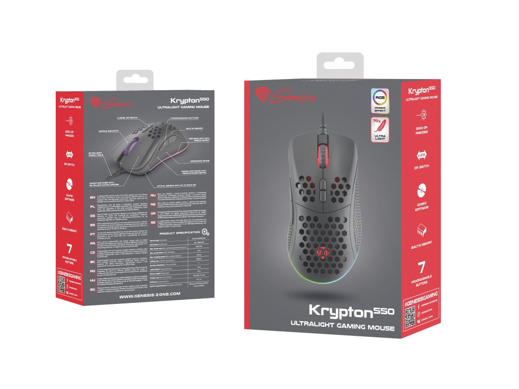 Мишка Genesis Light Weight Gaming Mouse Krypton 550 8000 DPI RGB Software Black 3916_13.jpg