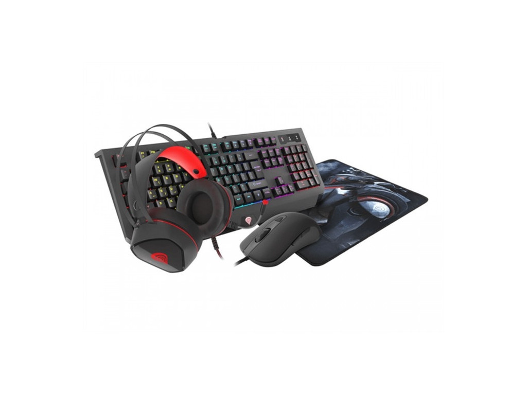 Комплект Genesis Gaming Combo Set 4In1 Cobalt 330 RGB Keyboard + Mouse + Headphones + Mousepad 4065.jpg