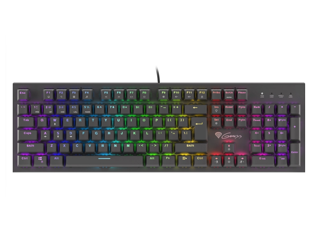 Клавиатура Genesis Mechanical Gaming Keyboard Thor 300 RGB US Layout RGB Backlight Red Switch Software 4072.jpg