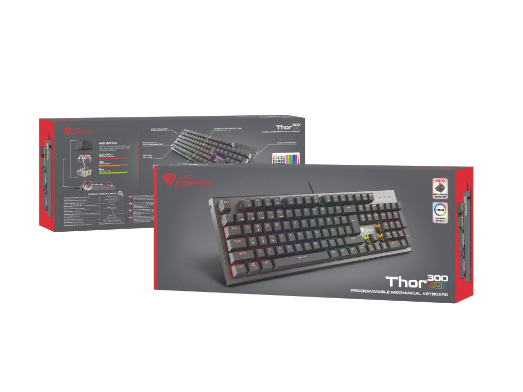 Клавиатура Genesis Mechanical Gaming Keyboard Thor 300 RGB US Layout RGB Backlight Red Switch Software 4072_13.jpg