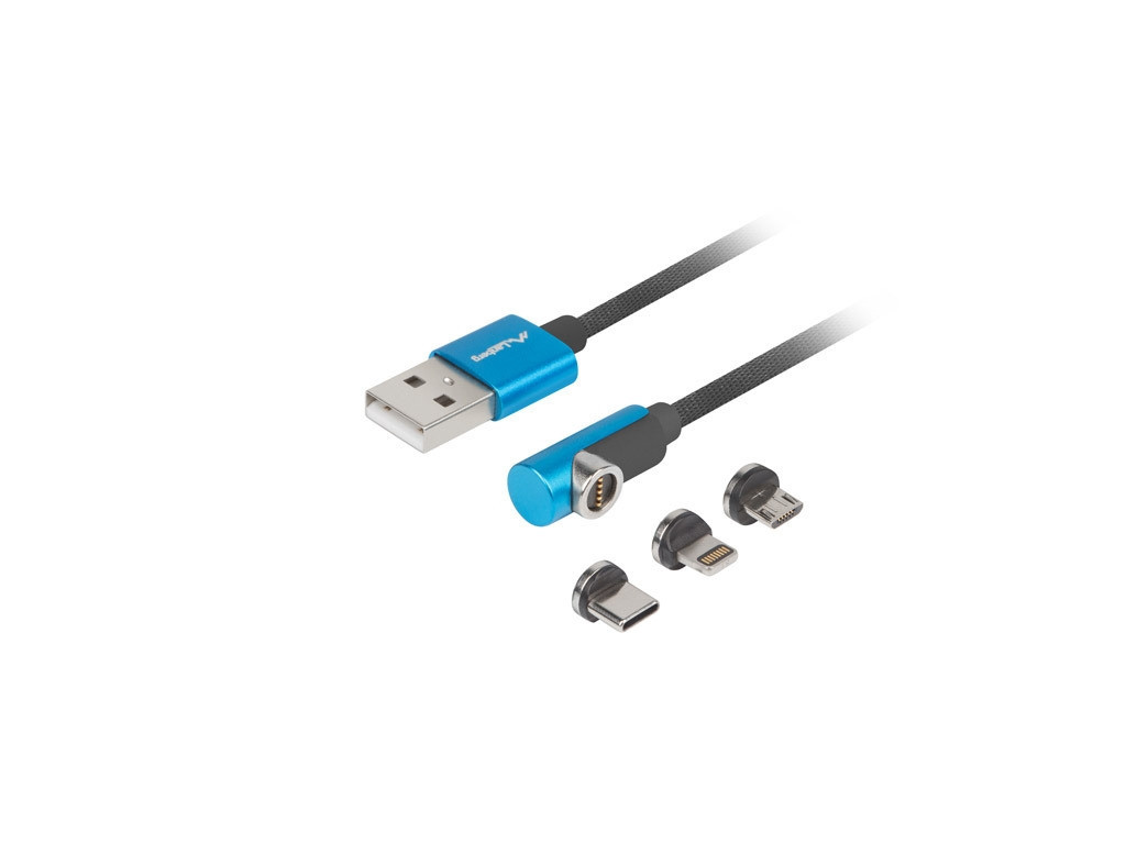 Кабел Lanberg 3in1 USB-A (M) -> USB MICRO(M) + LIGHTNING (M) + USB-C (M) 2.0 1m 21358_1.jpg