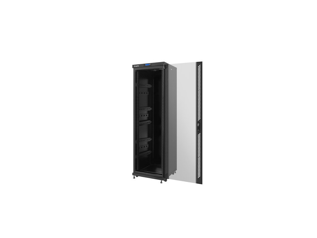 Комуникационен шкаф Lanberg rack cabinet 19" free-standing 37U / 600x600 self-assembly flat pack with glass door LCD 9520.jpg