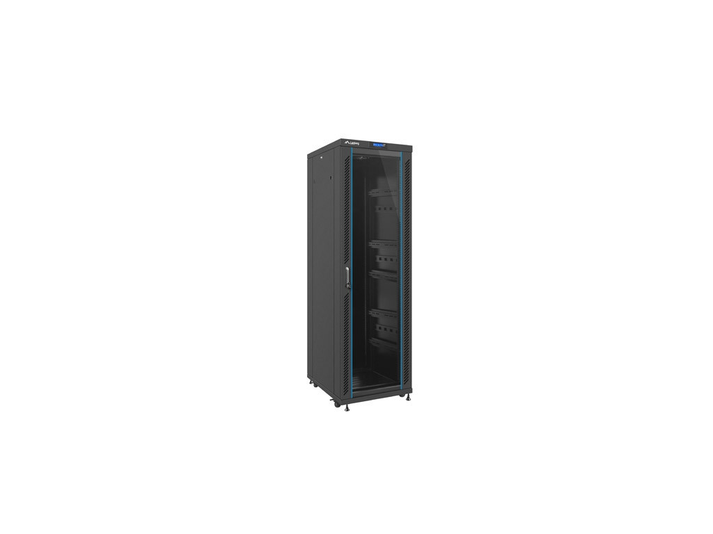 Комуникационен шкаф Lanberg rack cabinet 19" free-standing 37U / 600x800 self-assembly flat pack with glass door LCD 9526.jpg