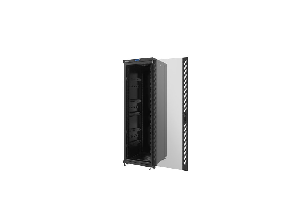 Комуникационен шкаф Lanberg rack cabinet 19" free-standing 37U / 600x800 self-assembly flat pack with glass door LCD 9526_10.jpg