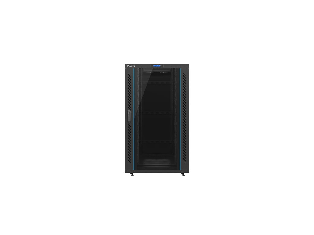Комуникационен шкаф Lanberg rack cabinet 19" free-standing 27U / 800x1000 self-assembly flatpack with glass door LCD 9530_1.jpg