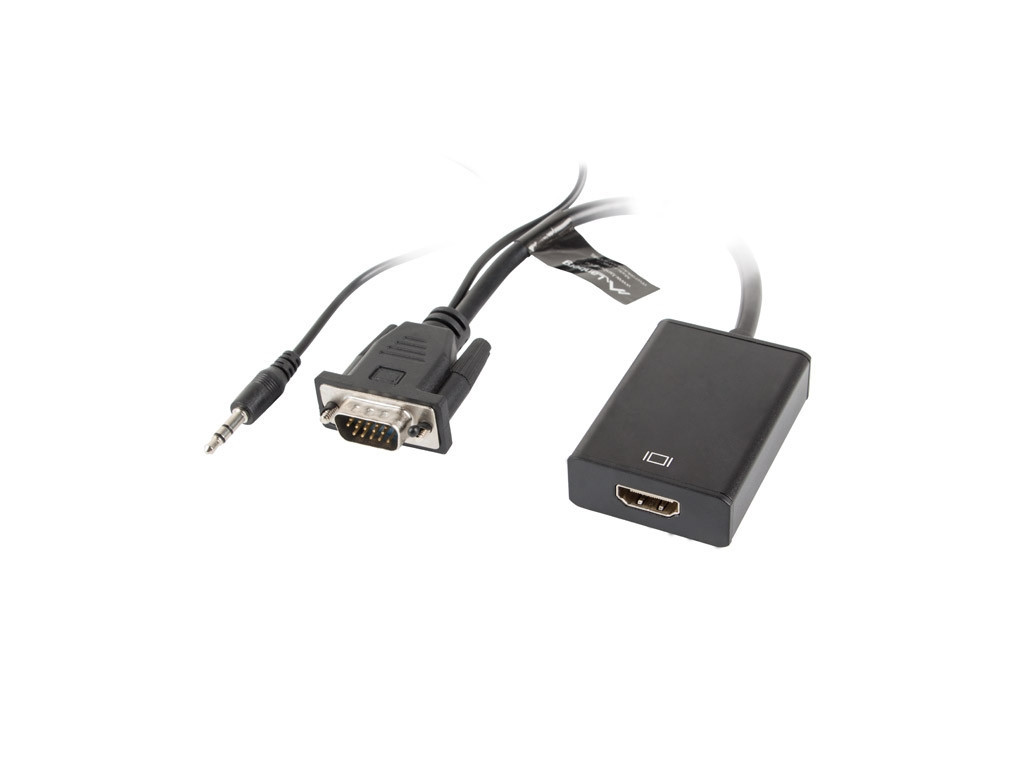 Адаптер Lanberg adapter VGA (f) + audio 3.5mm jack -> HDMI (m) 9603_1.jpg