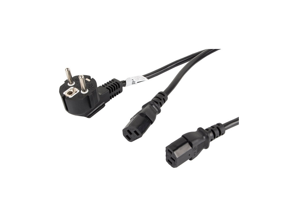 Кабел Lanberg CEE 7/7 -> 2X IEC 320 C13 power cord 2m VDE 9978.jpg