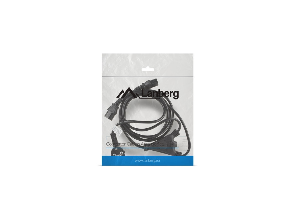 Кабел Lanberg CEE 7/7 -> 2X IEC 320 C13 power cord 2m VDE 9978_11.jpg