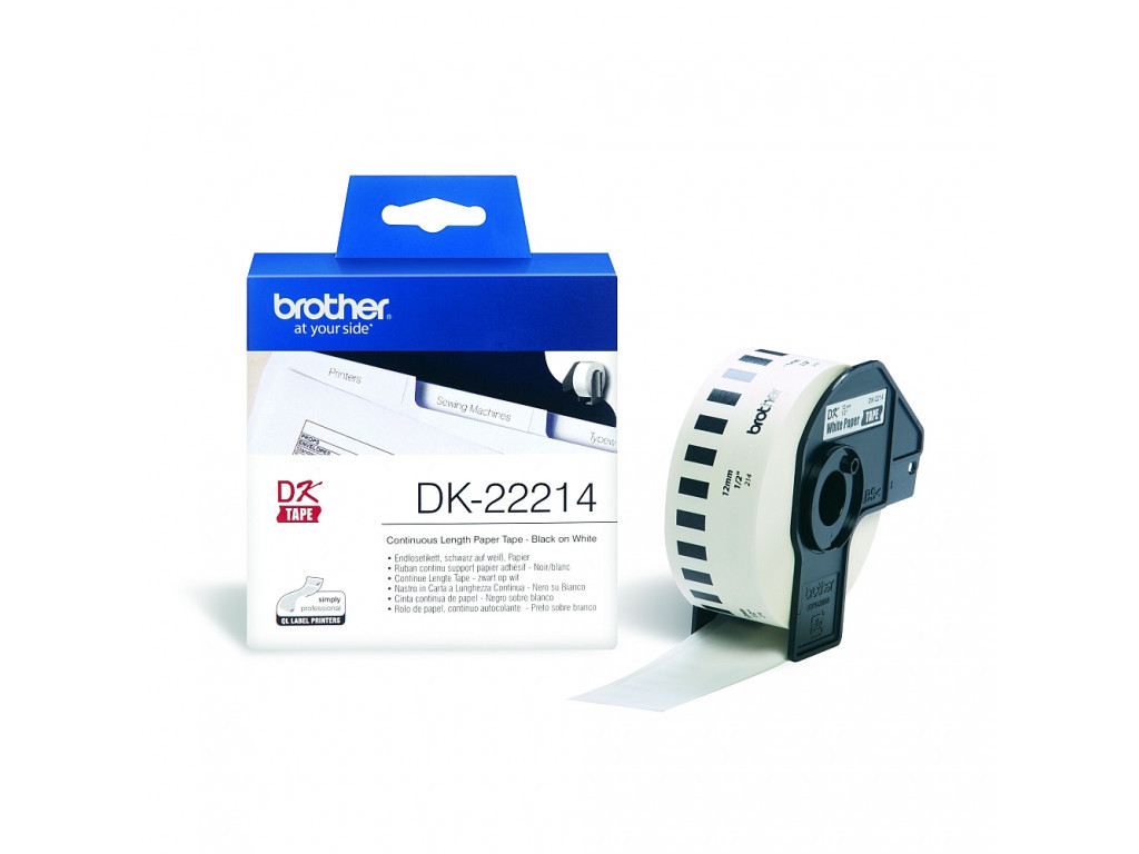 Консуматив Brother DK-22214 White Continuous Length Paper Tape 12mm x 30.48m 11314_3.jpg