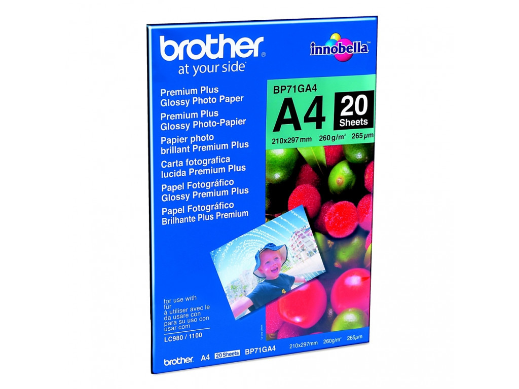 Хартия Brother BP71GA4 Premium Plus Glossy Photo Paper 20 Sheets 11423_1.jpg