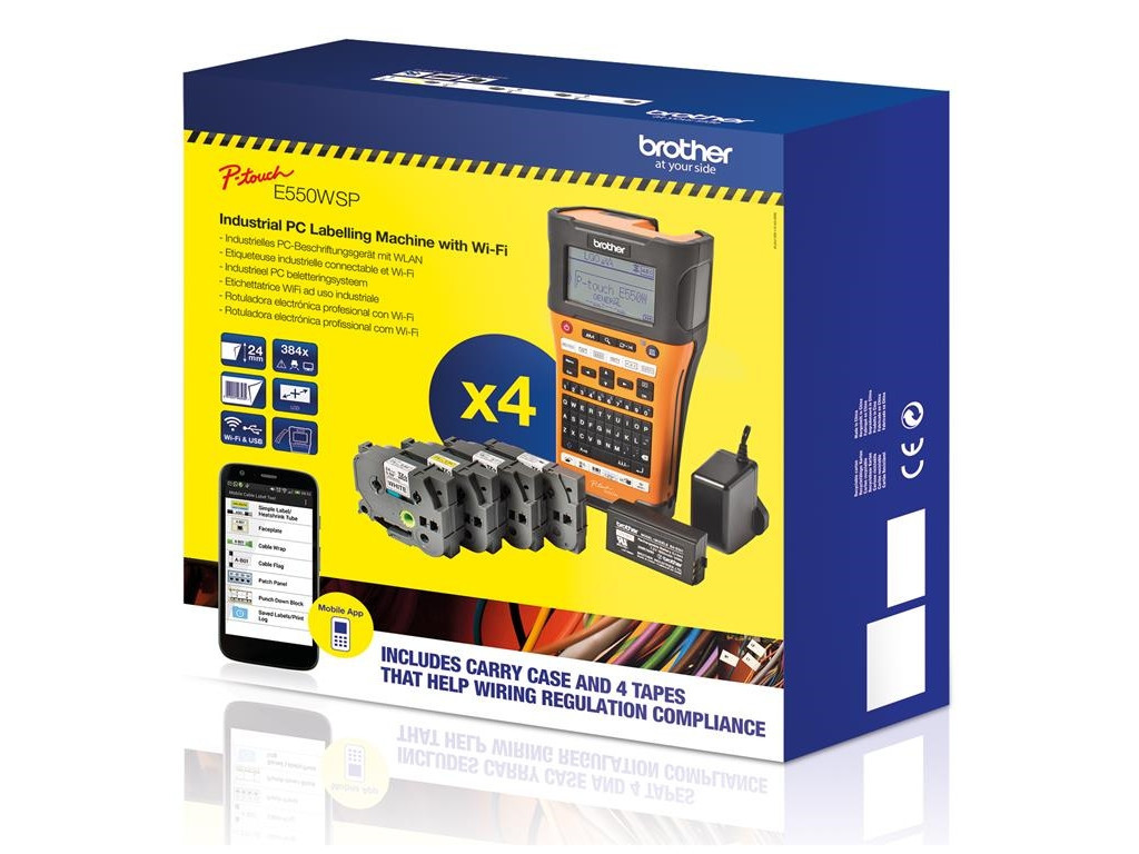 Етикираща система Brother PT-E550WVP Handheld Industrial Labelling system + 1x TZEFX231 7290_1.jpg