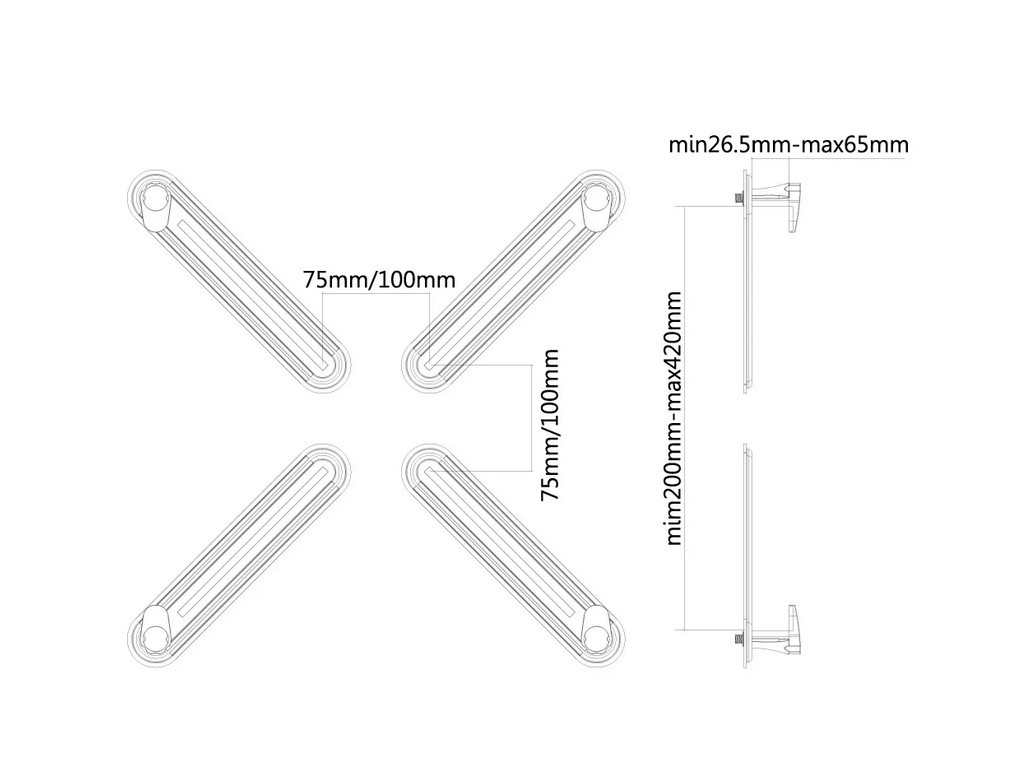Аксесоар Neomounts by Newstar VESA Conversion Plate - Apple MAC to VESA 75x75 26595_2.jpg