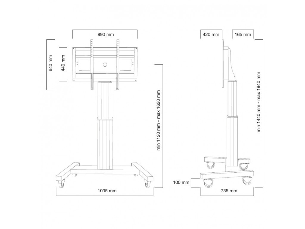 Стойка Neomounts by NewStar Motorised Mobile Floor Stand - VESA 200x200 up to 800x600 6833_11.jpg