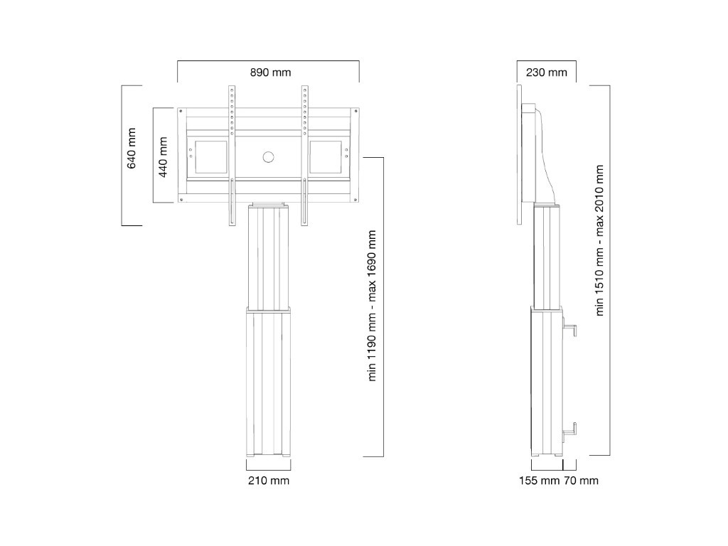 Стойка Neomounts by NewStar Motorised Floor Stand/Wall Mount - VESA 200x200 up to 800x600 6842_11.jpg