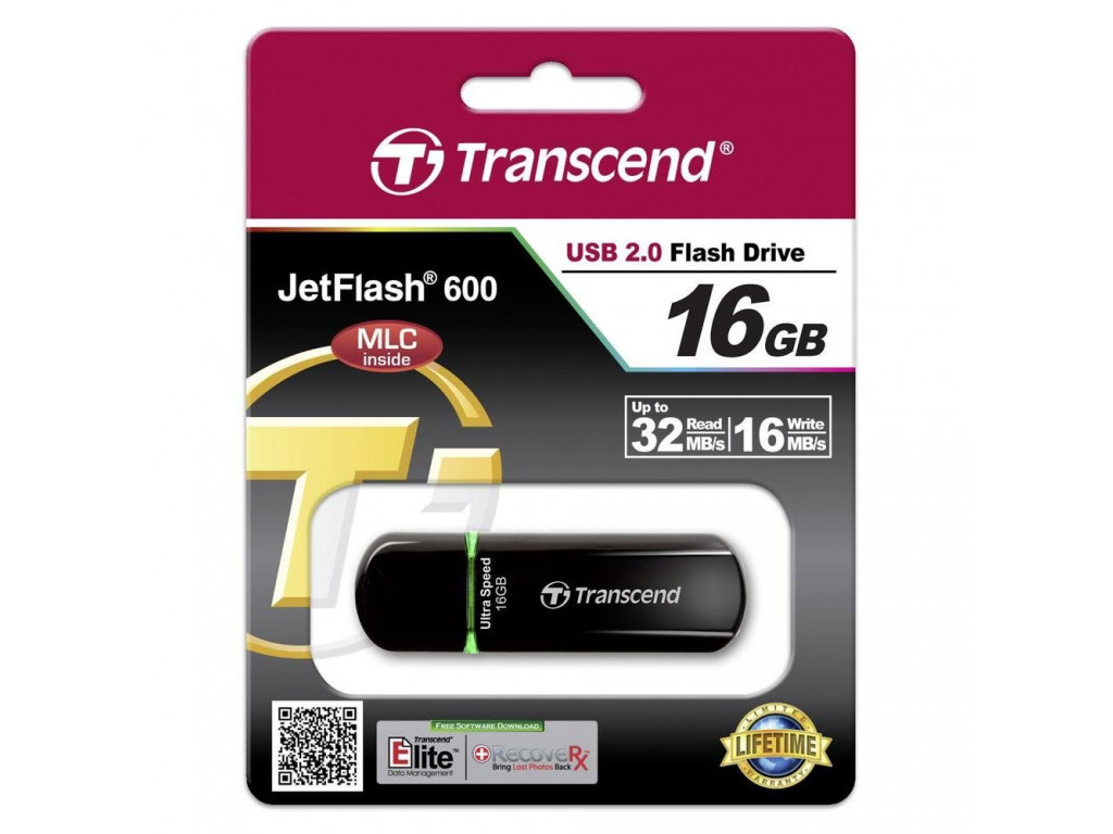 Памет Transcend 16GB JETFLASH 600 (Green) 10913_11.jpg