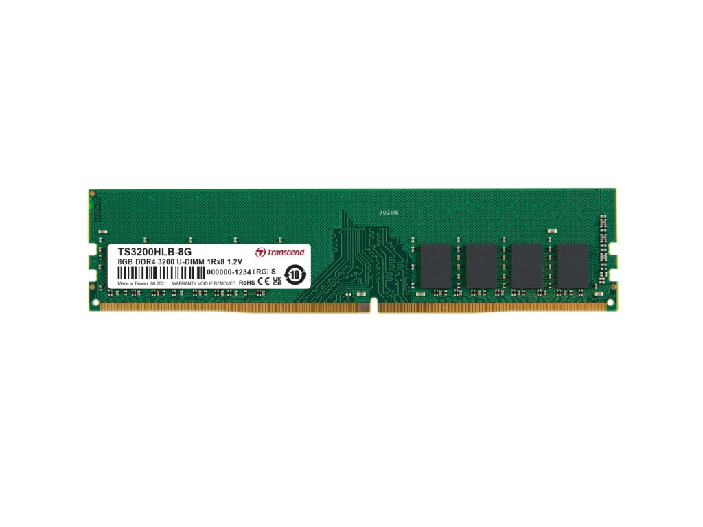 Памет Transcend 8GB DDR4 3200 U-DIMM 1Rx8 1Gx8 CL22 1.2V 19324_1.jpg