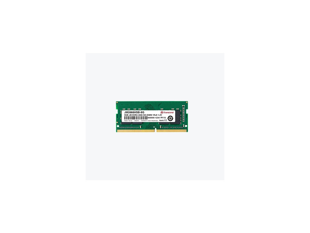Памет Transcend 8GB 260pin SO-DIMM DDR4 2666 1Rx8 1Gx8 CL19 1.2V 5670.jpg