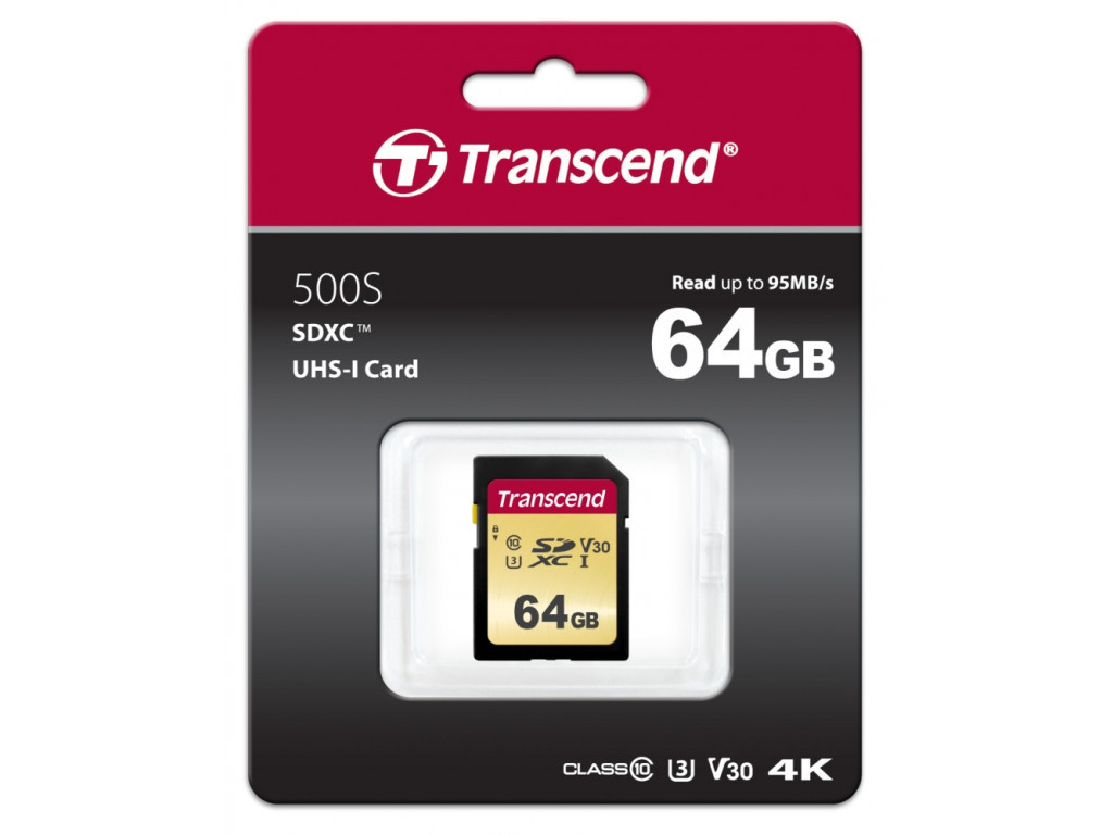 Памет Transcend 64GB SD card UHS-I U3 6467_1.jpg