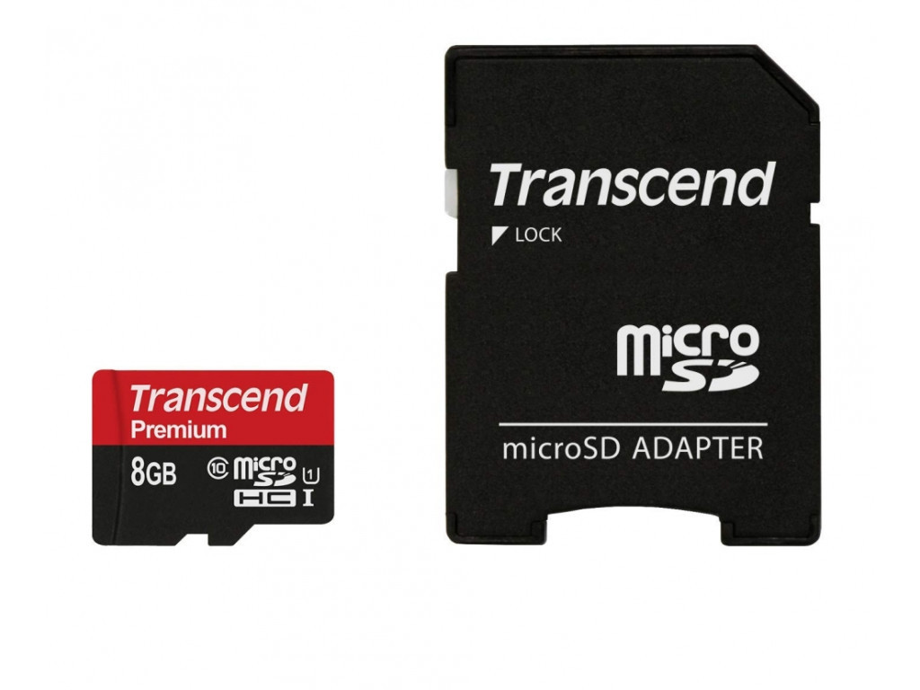 Памет Transcend 8GB micro SDHC UHS-I Premium (with adapter 6492.jpg
