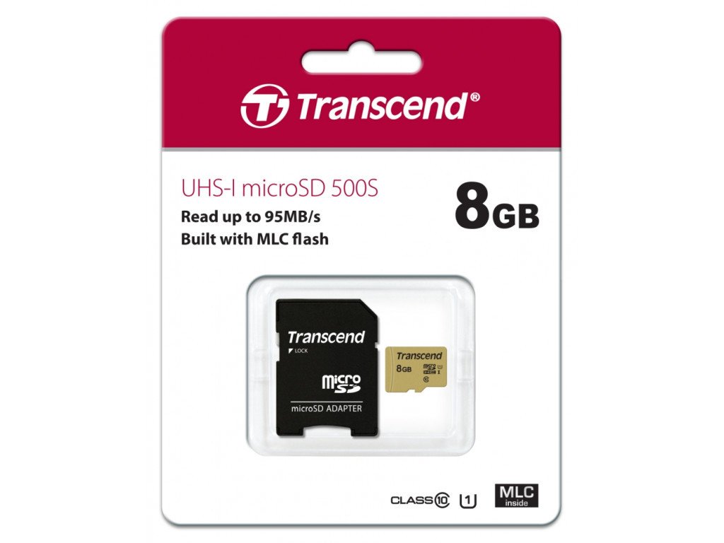 Памет Transcend 8GB microSD UHS-I U3 (with adapter) 6511_1.jpg