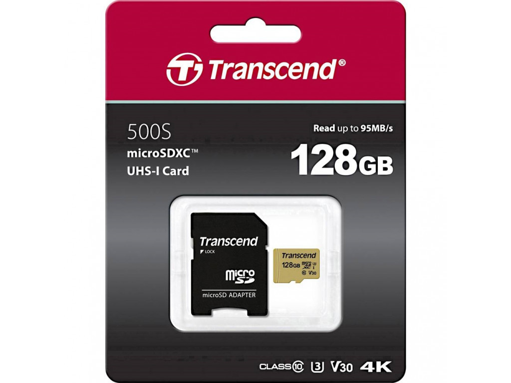 Памет Transcend 128GB microSD UHS-I U3 (with adapter) 6515_1.jpg