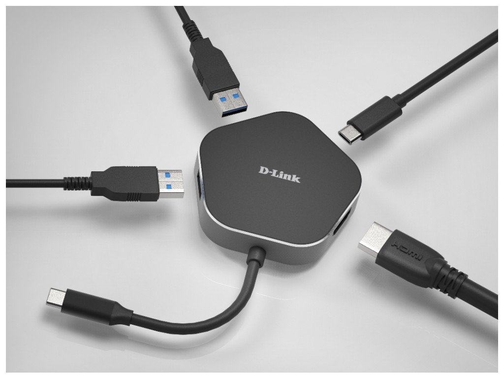 USB хъб D-Link 4-in-1 USB-C Hub with HDMI and Power Delivery 16712_1.jpg