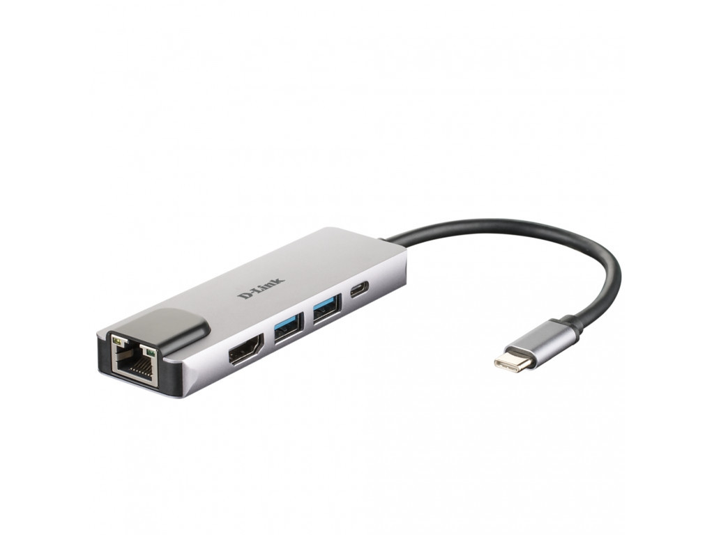 USB хъб D-Link 5-in-1 USB-C Hub with HDMI/Ethernet and Power Delivery 16713_2.jpg