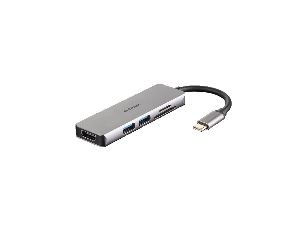 USB хъб D-Link 5-in-1 USB-C Hub with HDMI and SD/microSD Card Reader 16714_2.jpg