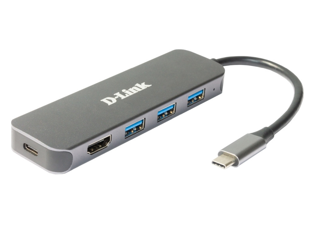 USB хъб D-Link 5-in-1 USB-C Hub with HDMI/Power Delivery 24598.jpg