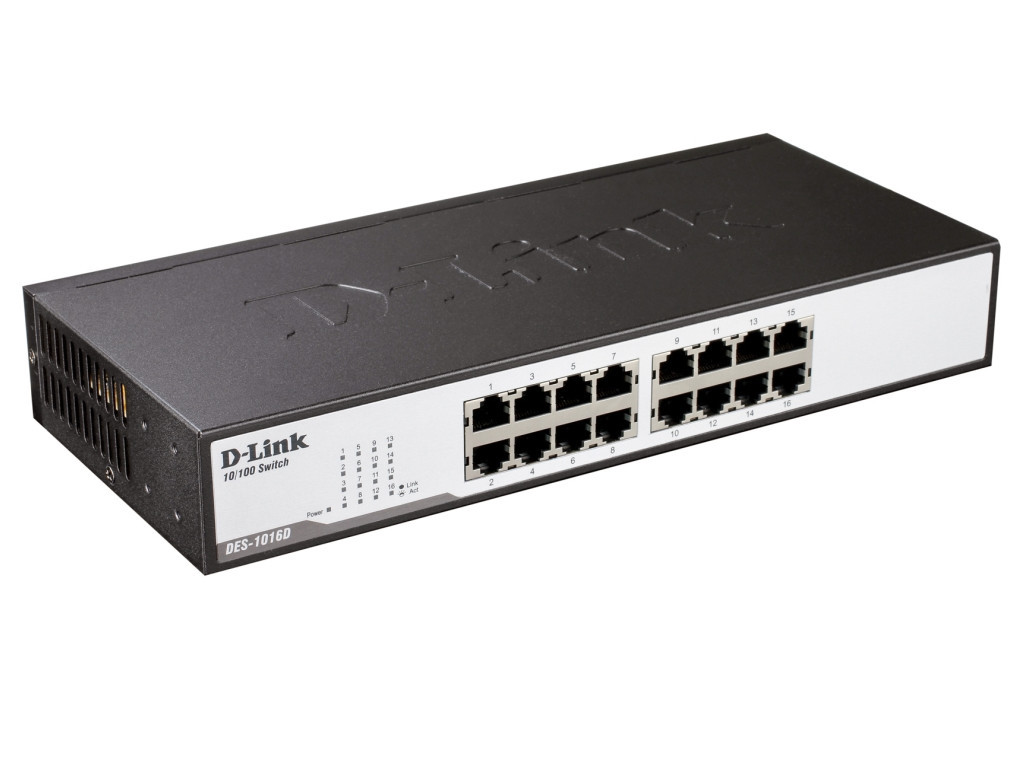 Комутатор D-Link 16-Port 10/100Mbps Fast Ethernet Unmanaged Switch 9234_1.jpg