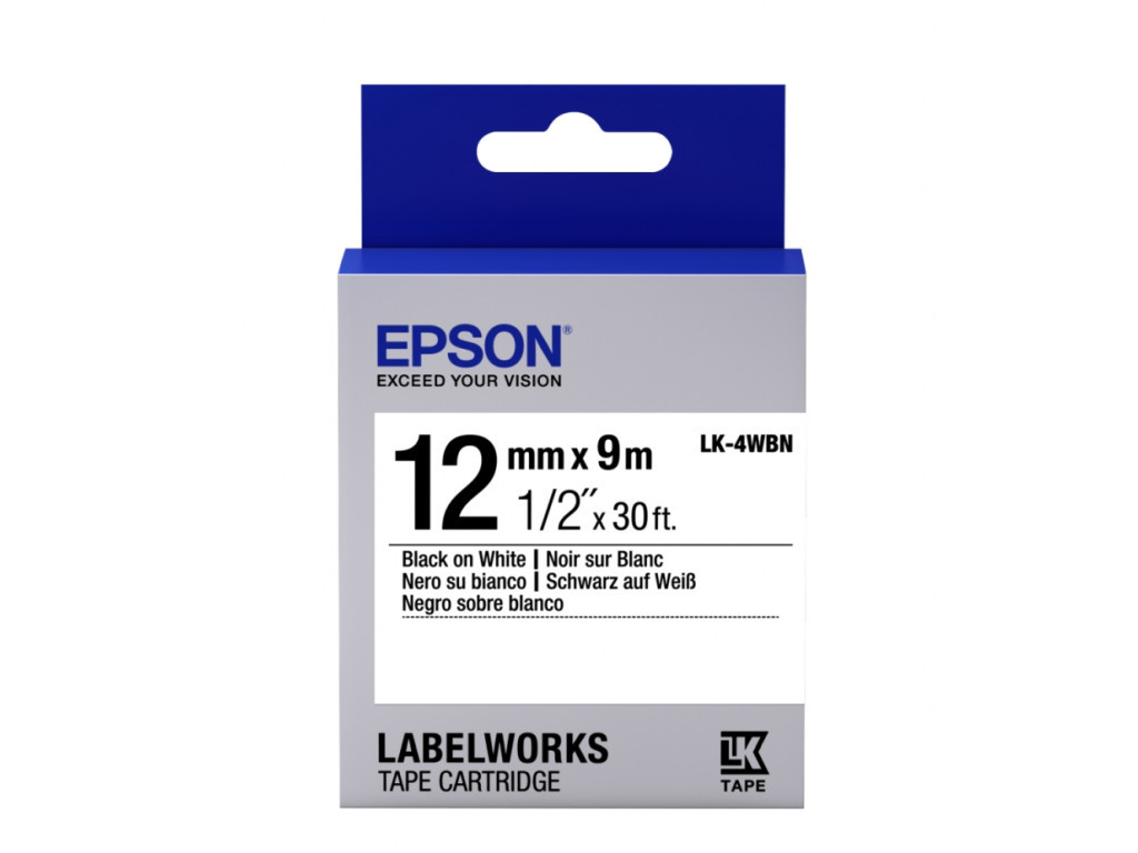 Консуматив Epson Label Cartridge Standard LK-4WBN Black/White 12mm (9m) 27052.jpg