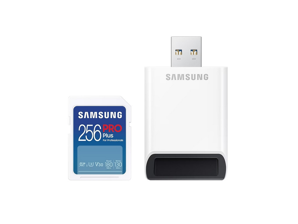 Памет Samsung 256GB SD PRO Plus + USB Reader 24023.jpg