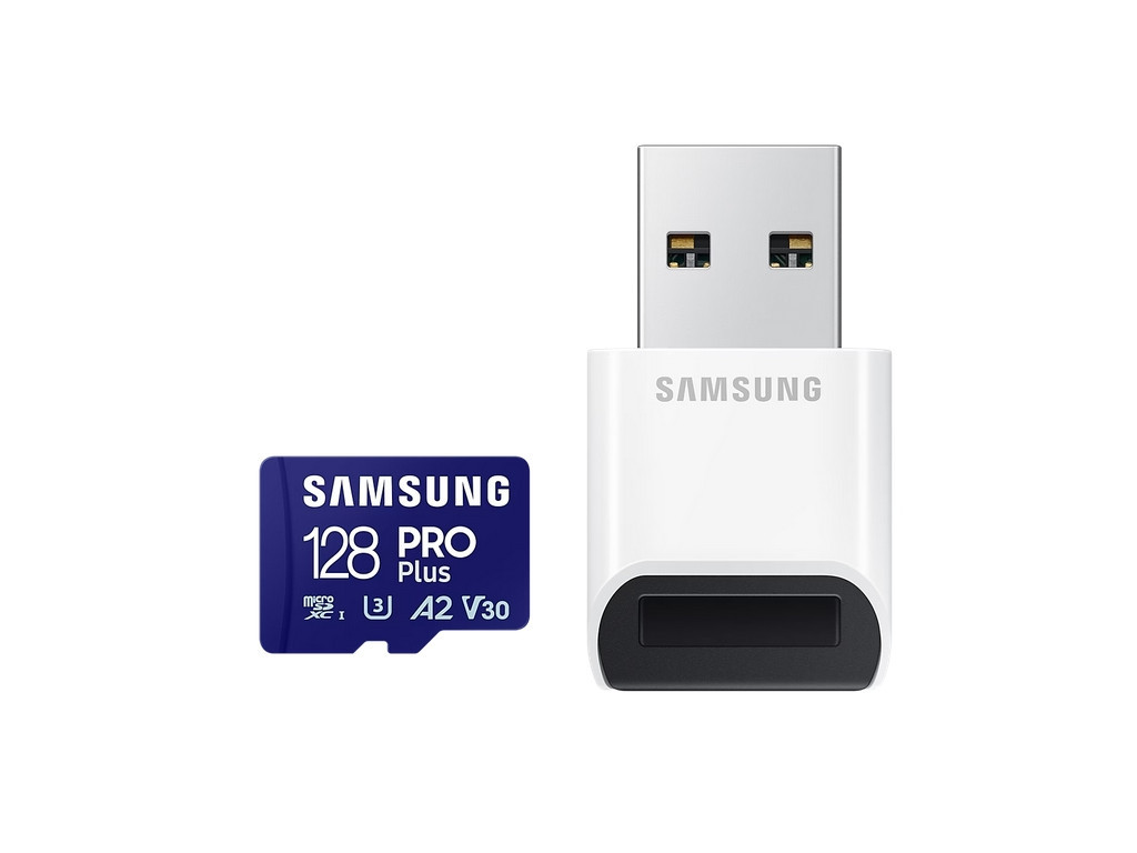 Памет Samsung 128GB micro SD Card PRO Plus with USB Reader 24030.jpg