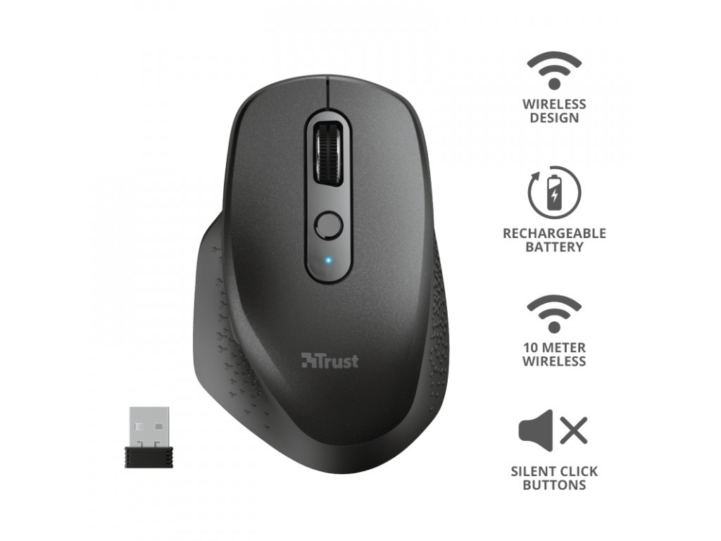 Мишка TRUST Ozaa Wireless Rechargeable Mouse Black 4017_15.jpg