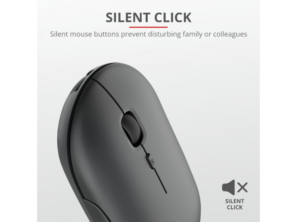 Мишка TRUST Puck Wireless & BT Rechargeable Mouse Black 4020_14.jpg