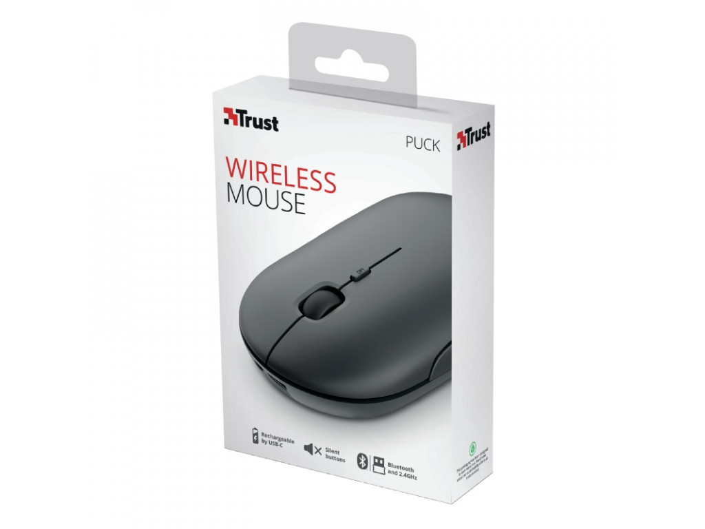 Мишка TRUST Puck Wireless & BT Rechargeable Mouse Black 4020_17.jpg