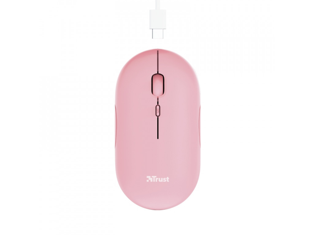 Мишка TRUST Puck Wireless & BT Rechargeable Mouse Pink 4021.jpg