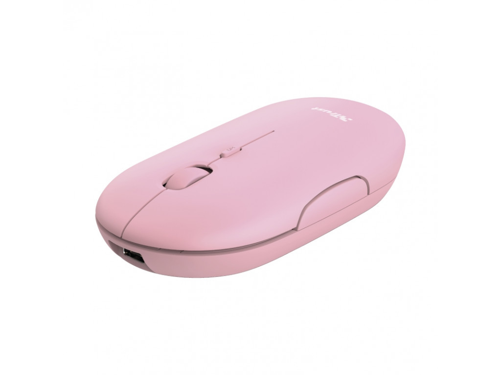 Мишка TRUST Puck Wireless & BT Rechargeable Mouse Pink 4021_1.jpg
