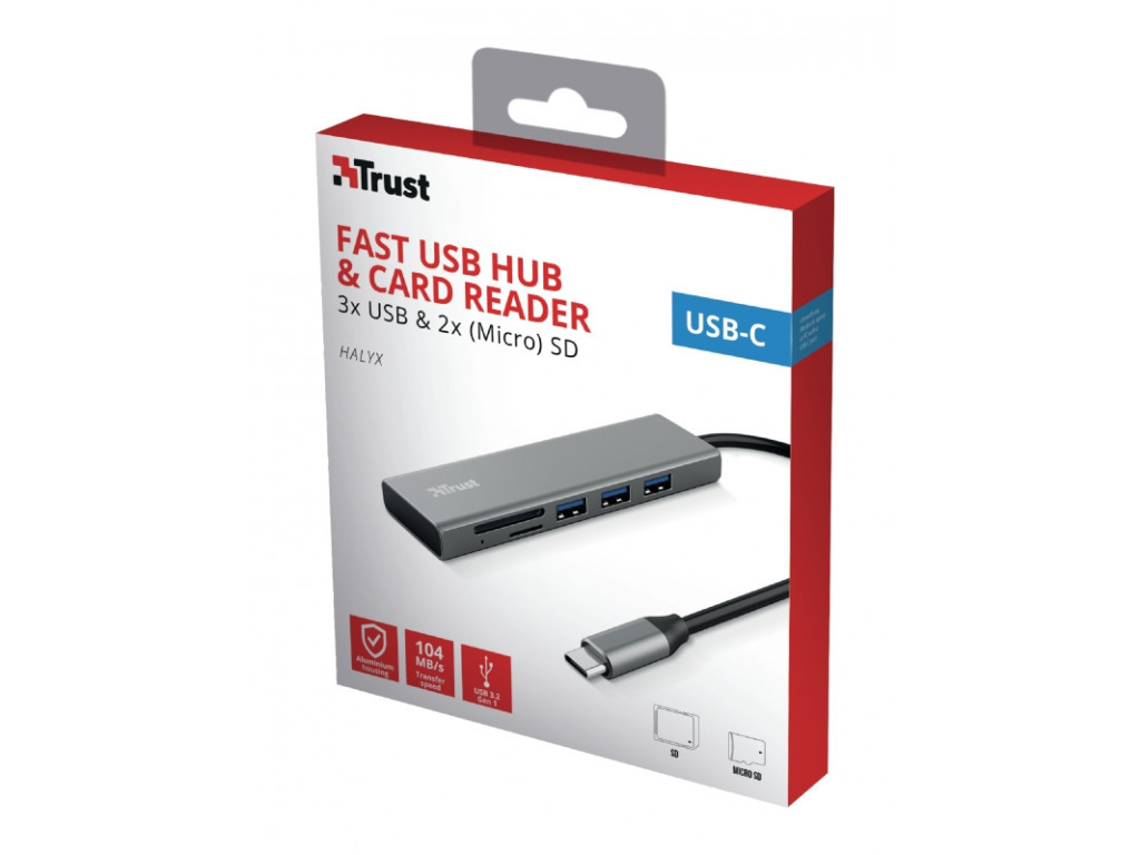 USB хъб TRUST Halyx Fast USB-C Hub & Card Reader 6572_10.jpg