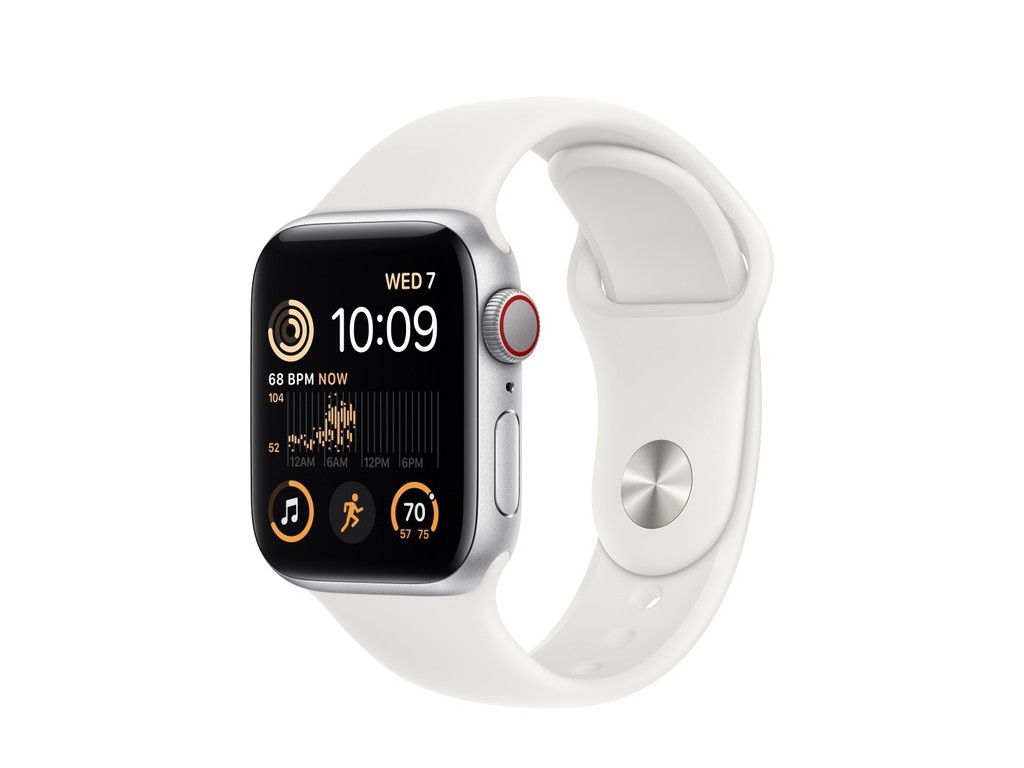 Часовник Apple Watch SE2 GPS + Cellular 40mm Silver Aluminium Case with White Sport Band - Regular 20910_9.jpg