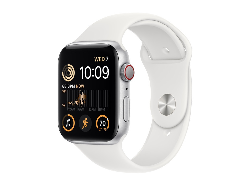 Часовник Apple Watch SE2 GPS + Cellular 44mm Silver Aluminium Case with White Sport Band - Regular 20913_9.jpg